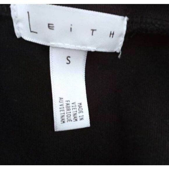 LEITH BLACK BODYCON SLEEVELESS RUCHED DRESS SZ.S EUC. - Picture 7 of 8